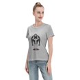 thumbnail image 4 of T-Shirt Basique à Manches Courtes pour Femme une Pièce Grand Ours, 4 of 6