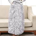 thumbnail image 4 of Penkiiy Mens Plush Bathrobe Warm Fleece Soft Long Robe Fuzzy Full Length Gown Shower for Mmen M Silver, 4 of 4