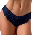 thumbnail image 2 of DPTALR Culottes pour Femmes Aguichant Mignonnes à Nœud, Design Crochet, Dentelle Intégrale, Culottes Taille Basse, 2 of 7