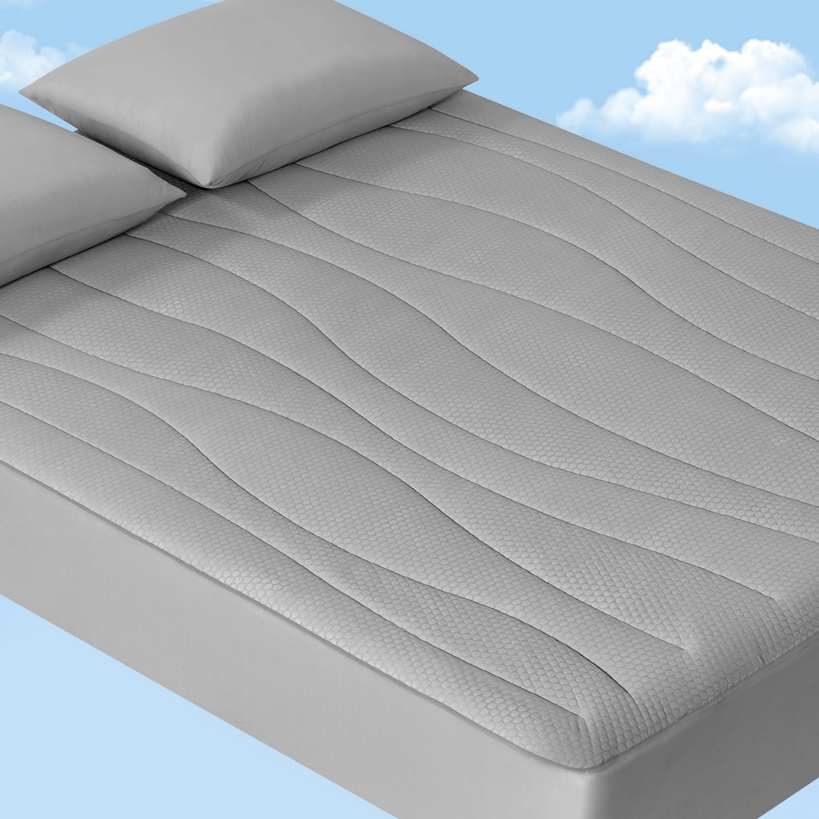 Elegear Cooling Mattress Pad Queen, Upgraded Arc-Chill&reg; 3.0 + PCM Cooling, Stay Cool All Night, Breathable & Soft, Deep Pocket 18", Washable Mattress Protector for Hot