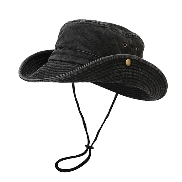 Breathable Wide Brim Boonie Hat Outdoor Mesh Sun Cap For Men Women Travel Fishing Hiking Camping Beach Summer