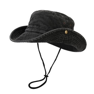 Clearance! Baberdicy Breathable Wide Brim Boonie Hat Outdoor Mesh Cap for Travel Fishing Black