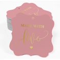 thumbnail image 2 of Inkdotpot Pack Of 100 Real Gold Foil Bracket Shape Paper Tags Made With Love Wedding Favor Hang Tags, 2 of 7