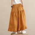 thumbnail image 5 of Liyamei Girls' Solid Color Lace Wide Leg Pants,12-18 Months, 5 of 5