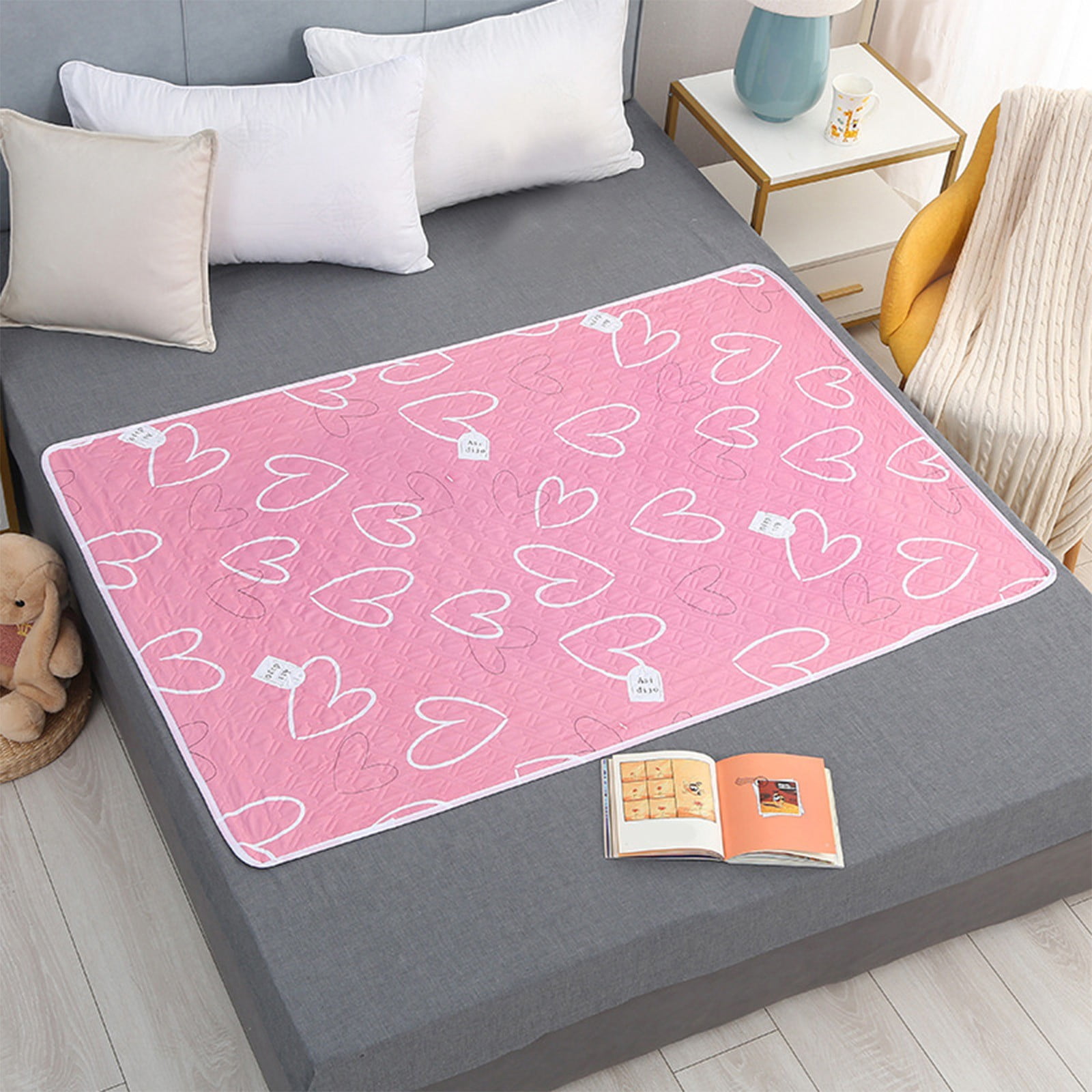 Boovnll Alèses Lavables Imperméables, 40x60 Pouces Alèses Réutilisables à Couches Multiples pour Incontinence, Protège-Matelas Alèses Lavables pour Adultes, Enfants, Adultes, Aînés, Animal de Compagnie, Alèses