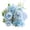 Blue, variant on Bwiyojiz 9.4"Lx12.2"H Artificial Flowers Simulated Bouquet of Home Decoration Rose Small Handlebars Roses Decor, Plastic, Gifts for Friend