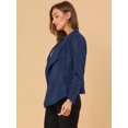 thumbnail image 4 of INSPIRE CHIC Veste en Faux Suède pour Femmes, Cardigan Ouvert à Revers Drapé, 4 of 6