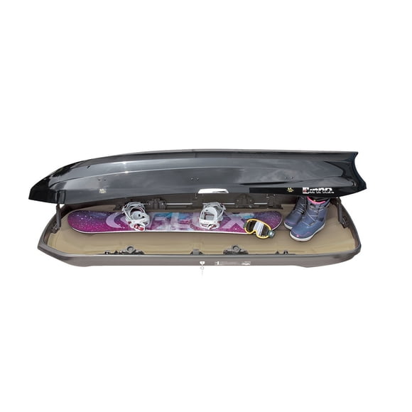 INNO Racks Cargo Carrier BRM865MBK Wedge Plus; Box Style; Compatible With All Cross Bars; 13 Cubic Foot Capacity; Lockable; Dual Side Opening; Black Injection Molded Plastic