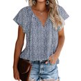 thumbnail image 2 of LYMAYTER S-2XL Women Tees Tops Summer Fallow All Match Tees for Female Pullover Soft Loose Tees Tops, 2 of 7