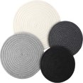 thumbnail image 1 of EIMELI Tissé Coton Tressé Rond Fil Pod Trivets sous-Verre Tapis pour Ustensiles de Cuisine, 1 of 6