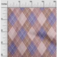 thumbnail image 2 of oneOone Velvet Dark Rose Brown Fabric Check Argyle Craft Projects Decor Fabric Printed By The Yard 58 Inch Wide, 2 of 4