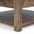 thumbnail image 5 of Simpli Home Monroe Solid Acacia Wood Coffee Table with Two Drawers and Open Storage, Rustic Natural Aged Brown, 5 of 5