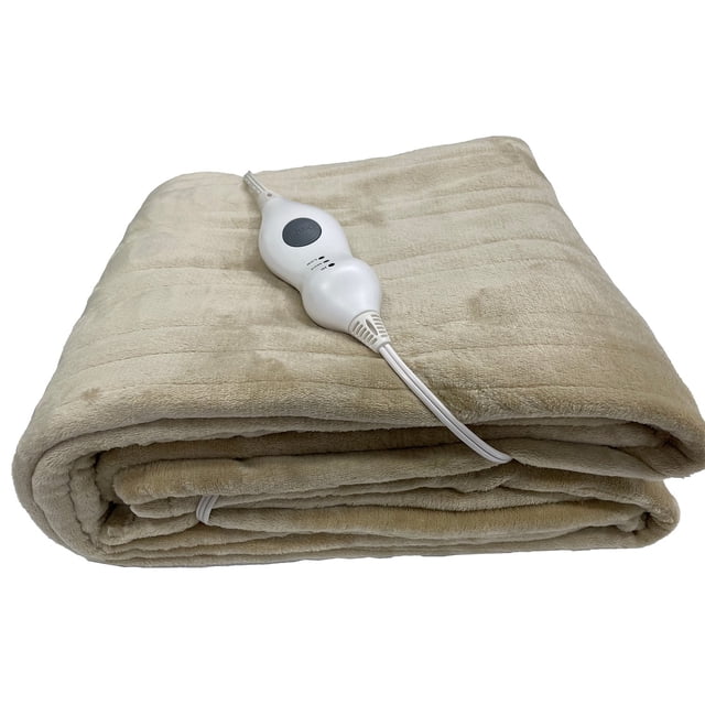 Innovation Confort - Heated Throw, 50 '' x 60 '', 3 Heat Settings, Beige