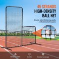 thumbnail image 3 of KFFKFF L Screen for Baseball Batting Cage, Safety Screen Measuring 7x7 ft for Baseball and Softball, Portable Body Protector Batting Screen with Ground Stakes and Carry Bag, Robust Pitching Net, 3 of 9