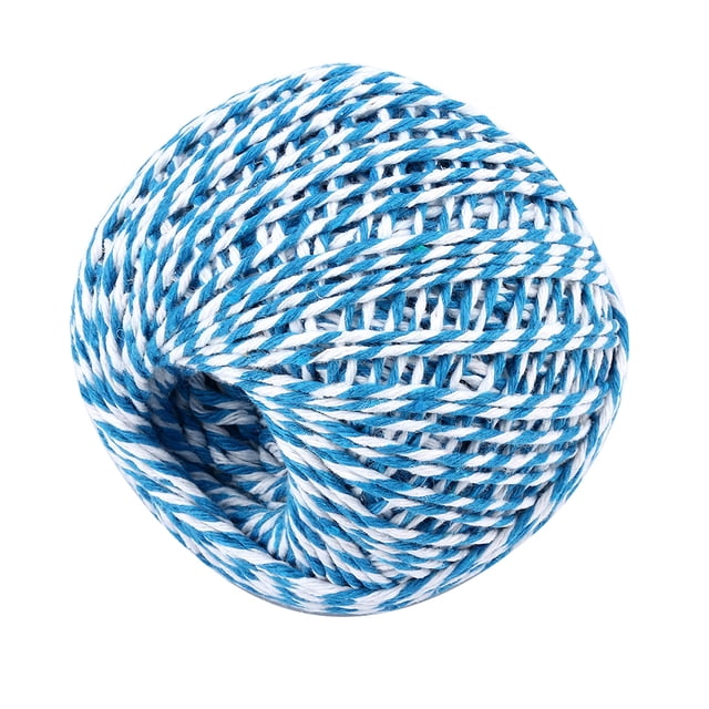 Cotton Thread Weave Socks Clothes Hats Clothing Practicing Prop Sewing Rope Multicolored 100 Meters for Beginners DIY Ropes blue + white