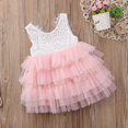 thumbnail image 3 of Robe en Tulle Princesse pour Petite Fille Sans Manches en Dentelle Tulle Patchwork Robe de Fête Concours, 3 of 7