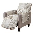 thumbnail image 2 of Patchwork Scalloped Printed Furniture Protector. Stain Resistant Recliner Cover. (Recliner, Burgundy), 2 of 4