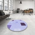 thumbnail image 4 of Ahgly Company Machine Washable Indoor Rectangle Transitional Purple Area Rugs, 4' x 6', 4 of 7
