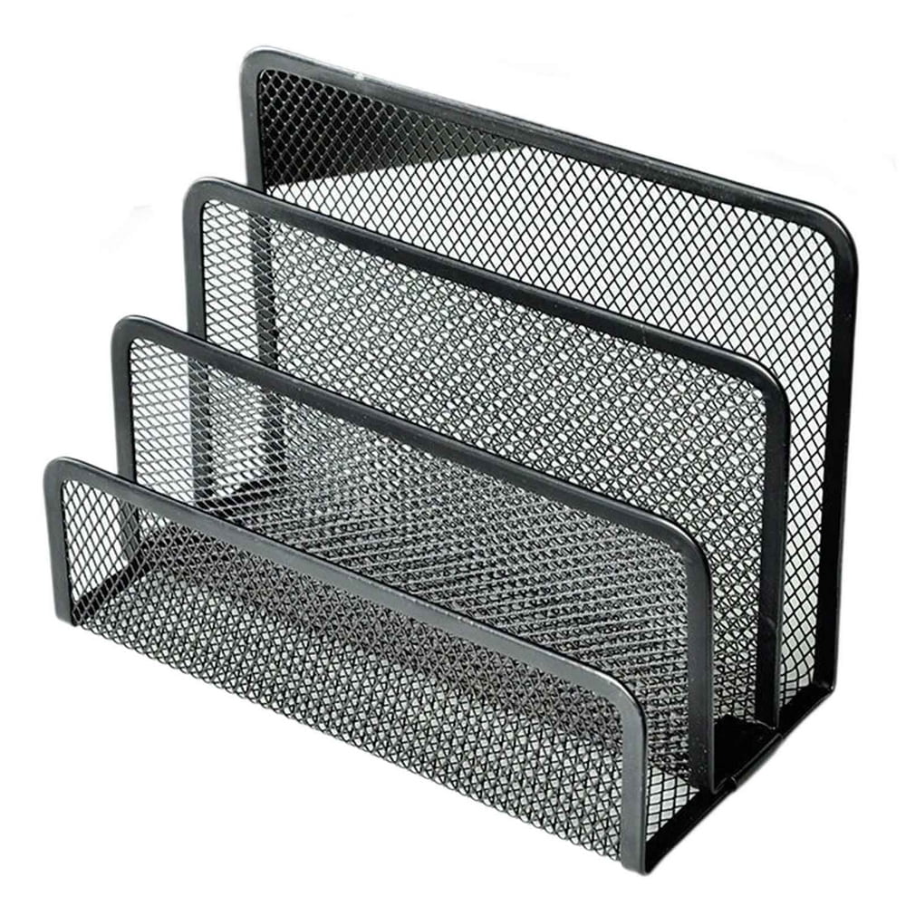 MesaSe Desk Organizer Multifunctional Compartmentalized Office Supplies For Desk Metal Desk Accessories Grid Design Desk Organizers And Accessories Paper Organizer