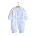 thumbnail image 3 of TZEWGL Long Sleeve Cartoon Print Pajamas For Toddler Crew Neck Sleep Wear For Infant size 0-3M, 3 of 3