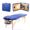 thumbnail image 1 of BestMassage Massage Table Portable Massage Bed 73 Inches Height Adjustable 2 Folding Facial Cradle WCarry Case Salon Equipment, Blue, 1 of 7