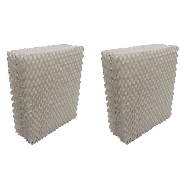 EFP Humidifier Filters for 1043 AIRCARE, Essick, Bemis, CB43 Model Humidifiers Replacement Wicking Filters. Includes two aftermarket filters with interwoven designs for trapping mineral deposits. Each filter measures 12-1/2 x 10-1/2 x 4-1/4 inches and is designed to ensure clean and healthy air by removing bacteria and particles from water. Suitable for maintaining optimal humidification performance.