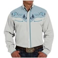 thumbnail image 3 of Chemise Décontractée pour Homme à Manches Longues, Coupe Ajustée, Style Western Cowboy, Brodée, Boutonnée, avec Poches avant, 3 of 8