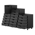 thumbnail image 4 of Winsome Halifax 3Pc Multi Drawer Storage Cabinet Set Black Finish, 4 of 10