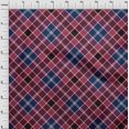 thumbnail image 3 of oneOone Tissu Polyester Lycra Tartan à Carreaux Imprimé 1 Yard 56 Pouces de Large, 3 of 4