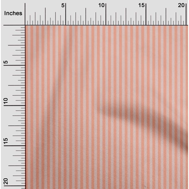 oneOone Cotton Poplin Peach Fabric Stripes Sewing Craft Projects Fabric Prints By Yard 56 Inch Wide-5H2