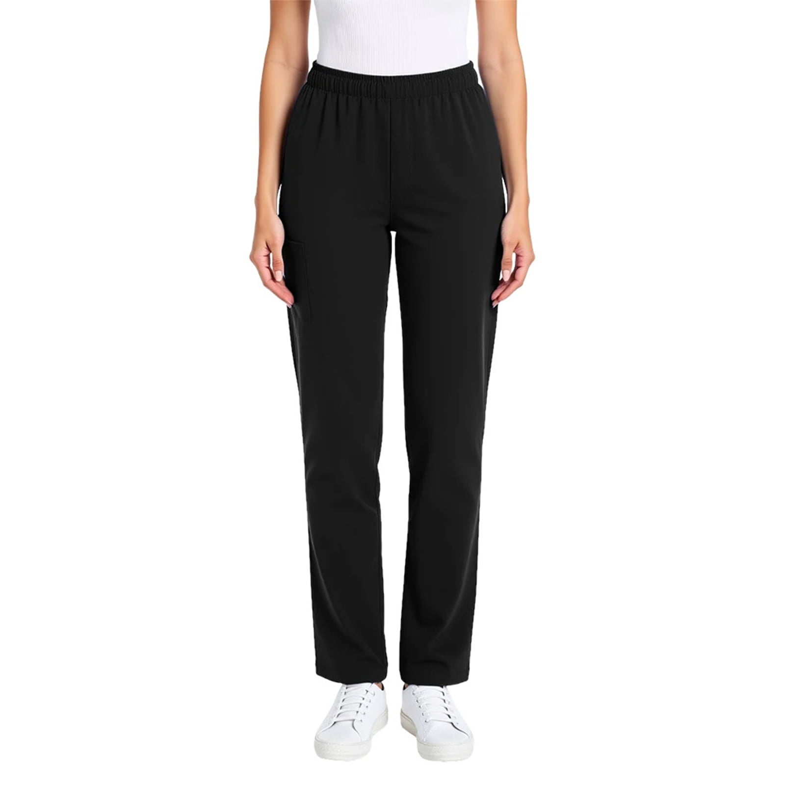 HongQid Sarraus pour Femmes Taille Mi-Haute Jambe Fuselée Pantalon Cargo Bas en Tissu Extensible Tailles Régulières/petites