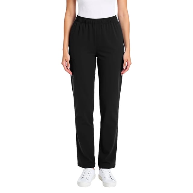 HongQid Sarraus pour Femmes Taille Mi-Haute Jambe Fuselée Pantalon Cargo Bas en Tissu Extensible Tailles Régulières/petites