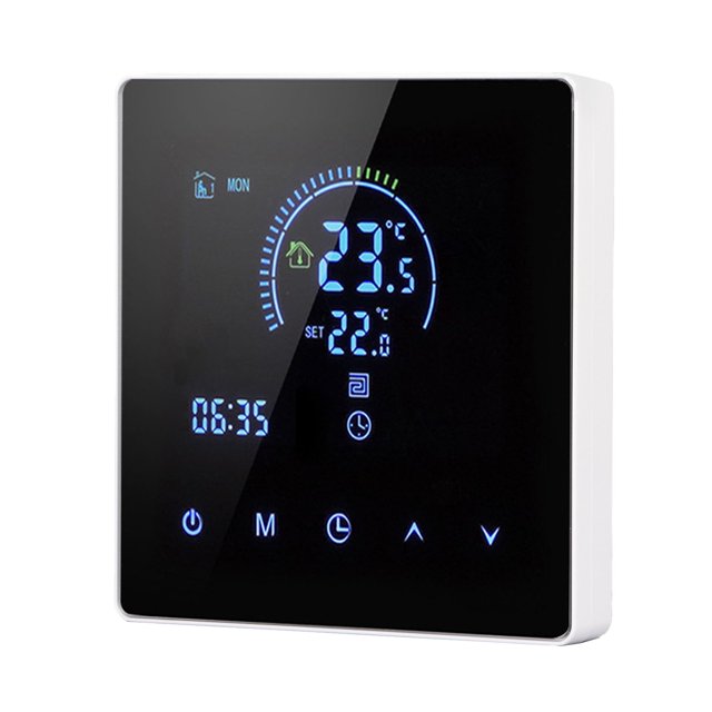 Digital Thermostat, 4500W WiFi Programmable Underfloor Heating Temperature Control Thermostat With Touchscreen For Hotel, AC 90V To 240V, K2H16A