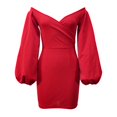 thumbnail image 1 of Ketyyh-chn99 Robes Formelles pour Femmes Robes de Soirée pour Mariage Robe de Soirée Maxi Élégante Taille Haute Robe de Fête de Mariage Robe Longue Rouge,G, 1 of 4