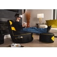 thumbnail image 2 of Siteazee Indoor Yellow Pouf – Waterproof Oxford Fabric Bean Bag Seat with Quilted Top for Living Room or Game Rooms, 2 of 5