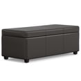thumbnail image 1 of Simpli Home Avalon 44" Faux Leather Lift-Top Storage Ottoman in Tanners Brown, 1 of 7