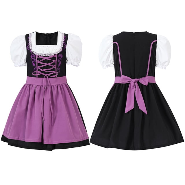 Kcodviy Robe d'Automne Mignonne pour Fille, Robe de Bière pour Tout-Petit, Jupe Courte de Festival, Robes Multicolores, Vêtements de Performance d'Activité pour Bébé sur le Campus