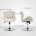 thumbnail image 3 of HOMCOM Office Chair, Swivel Desk Chair with Wide Seat, Butterfly Back, 3 of 10