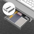thumbnail image 1 of SuoKom Hidden Plastic Storage Box Under Desk Drawer, Table Hidden Organizer Slide Out Large Storage Desktop Pencil Tray for Office Home School Kitchen Self-Adhesi, 1 of 6