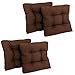 thumbnail image 3 of 19-inch Squared Spun Polyester Tufted Dining Chair Cushion (Set of Four), 3 of 3