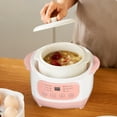 thumbnail image 4 of 1L Electric Stew Pot - Smart Prevent Dry Burning Cooker with Time Appointment, Ceramic Soup Pot for Home Kitchen, 4 of 8
