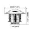 thumbnail image 1 of Housse de Conduit de Cheminée Chapeau de Cheminée Haut Capuchon de Cheminée Toit Housse de Cheminée contre la Pluie Dessus de Cheminée en Acier Inoxydable avec Écran, 1 of 2
