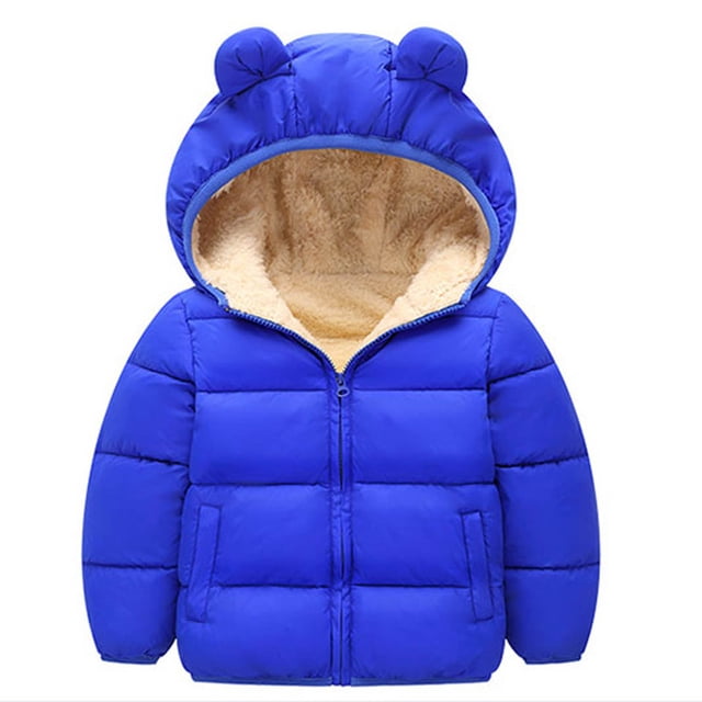 DPTALR Winter Children's Lamb Velvet Cotton-padded Rabbit Ears Padded Baby Cotton-padded Jacket