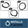 thumbnail image 4 of Auto Drive Black-White Cow Print Steering Wheel Cover, 4 of 5