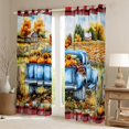 thumbnail image 2 of YST Rideaux de Fenêtre de Camion de Ferme Campagnarde Action de Grâce Récolte Citrouille Tournesol Rideaux et Draperies Automne Automne Rideaux Occultants 42"L X 90"H Rétro Rustique Ferme Cabane Rideaux 2 Panneaux, 2 of 5