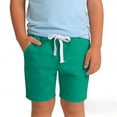 thumbnail image 1 of HOZADOIE Boys Basketball Shorts Pure Cotton Spring Summer Solid Color Elastic Drawstring Waist Breathable Casual Athletic Shorts with Pockets 1-11 Years, 1 of 6