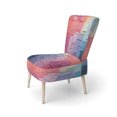 thumbnail image 3 of Designart "Abstract Collage III" Pink Patch Upholstered Accent Chair - Modern Arm Chair For Bedroom, 3 of 7