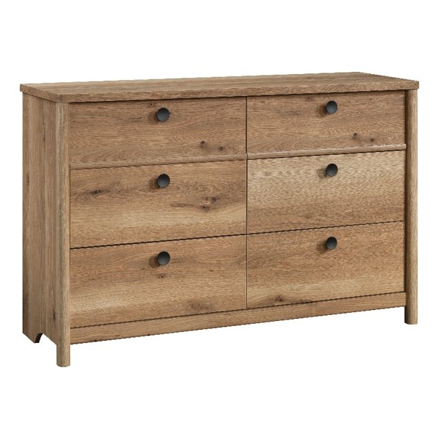 Bowery Hill 6-Drawer Engineered Wood Dresser in Timber Oak Finish