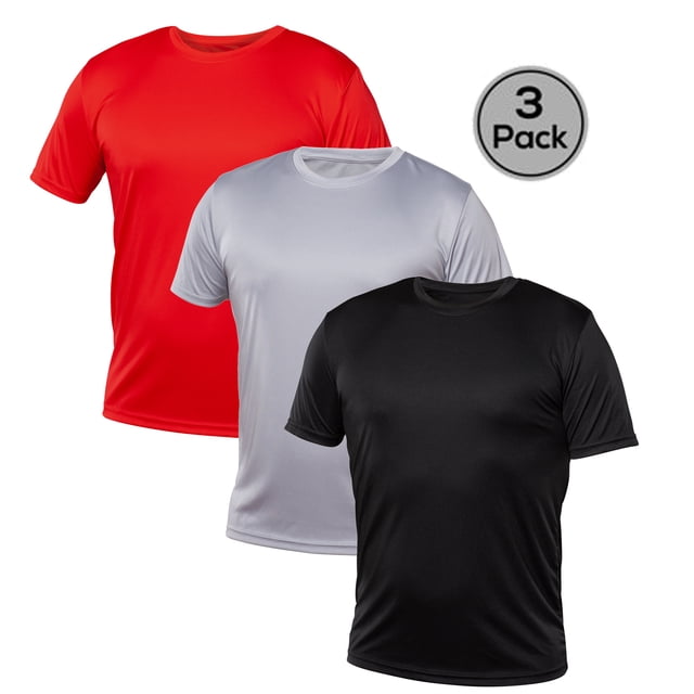 Blank Activewear Pack of 3 Men's T-Shirt, Quick Dry Performance fabric