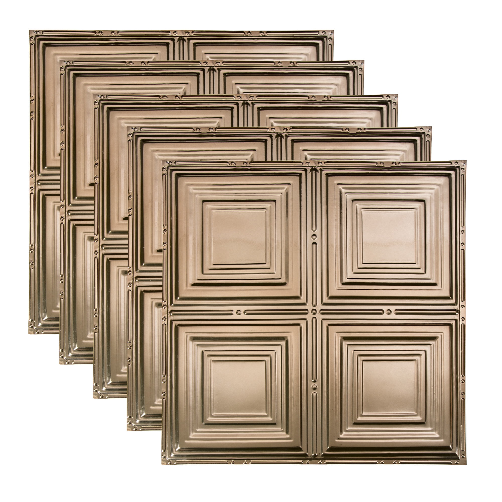 Great Lakes Tin Syracuse Champagne Carreaux de Plafond à Clouter 2 Pi x 2 Pi (Lot de 5)